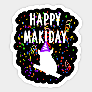 happy makiday Maki Geschenk Koboldmaki Affen Love Sticker